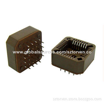PLCC test socket, 1.27mm pitch 20~84-pins DIP type normal and mini size available